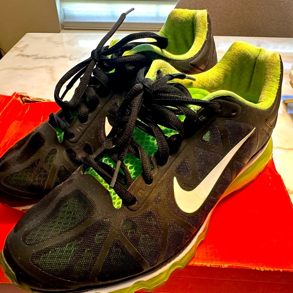 Nike Air Max+ 2011 N7 Black/Summit White-Neo Lime Women Shoes 429890-013 Size 11